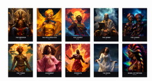 Load image into Gallery viewer, Mystique Orisha Major Arcana Tarot | 22 Tarot Size Cards | Black Art Images Oracle | Black Tarot Cards | African Tarot