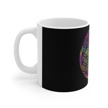 Load image into Gallery viewer, Flower of Life | Affirmation mug | Raise vibration energy | Ceramic Mug | Coffee Mug | Chakra heart center | I am grateful | Gratitude mug