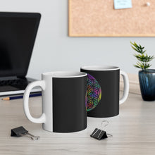 Load image into Gallery viewer, Flower of Life | Affirmation mug | Raise vibration energy | Ceramic Mug | Coffee Mug | Chakra heart center | I am grateful | Gratitude mug