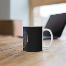 Load image into Gallery viewer, Flower of Life | Affirmation mug | Raise vibration energy | Ceramic Mug | Coffee Mug | Chakra heart center | I am grateful | Gratitude mug