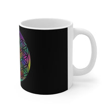 Load image into Gallery viewer, Flower of Life | Affirmation mug | Raise vibration energy | Ceramic Mug | Coffee Mug | Chakra heart center | I am grateful | Gratitude mug