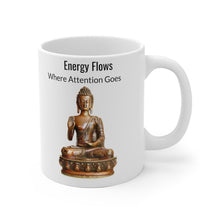 Load image into Gallery viewer, Buddha coffee mug | Mindfulness mug | Coffee Mug | Blessings of the energy center | Chakra energy | Vibration | Gratitude | Love Vibration