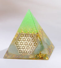 Load image into Gallery viewer, AwakenedYou Citrine Green Strawberry Quartz Orgonite Crystal Pyramid | Spiritualty Gift