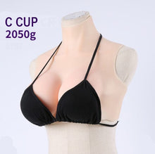 Load image into Gallery viewer, AwakenedYou Silicone Breast Plate | Sleeveless High Collar (Color: Ivory) Silicone Prosthetics | For Cosplay, Transgender MTF, Drag Queens