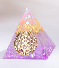 Load image into Gallery viewer, AwakenedYou Amethyst Orgonite Crystal Pyramid | Spiritualty Gift