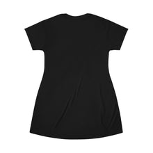 Load image into Gallery viewer, AwakenedYou Triple Moon Goddess Lilith T-Shirt Dress | Lilith Sigil Dress | Dark Goddess Lilith Dress