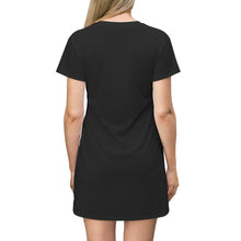 Load image into Gallery viewer, AwakenedYou Triple Moon Goddess Lilith T-Shirt Dress | Lilith Sigil Dress | Dark Goddess Lilith Dress