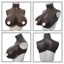 Load image into Gallery viewer, AwakenedYou Silicone Breast Plate (Color: Deep Brown) | Silicone Prosthetics | Cosplay, Transgender MTF, Drag Queens