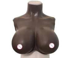 Load image into Gallery viewer, AwakenedYou Silicone Breast Plate (Color: Deep Brown) | Silicone Prosthetics | Cosplay, Transgender MTF, Drag Queens