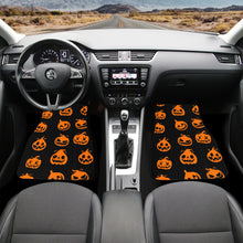 Load image into Gallery viewer, Halloween Pumpkin Faces Car Floor Mats | Cute Goth Car Mats | Jack-O-Lantern Face Mat Cars | Spooky Car Mats
