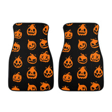 Load image into Gallery viewer, Halloween Pumpkin Faces Car Floor Mats | Cute Goth Car Mats | Jack-O-Lantern Face Mat Cars | Spooky Car Mats