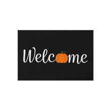 Load image into Gallery viewer, Halloween Welcome Mat | Welcome Pumpkin Mat | Cute Fall Doormat | Pumpkin Door Mat | Fancy Autumn Mat | Indoor Outdoor Doormat