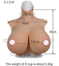 Load image into Gallery viewer, AwakenedYou Big S-CUP Silicone Sleeveless Breast Shirt / Breast Plate (6 Colors) | Silicone Prosthetics | For Transgender MTF, Drag Queens