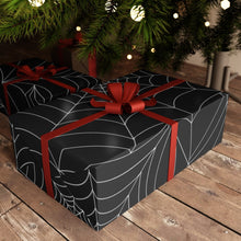 Load image into Gallery viewer, Spider Web Gift Wrapping Paper | Goth Christmas | Spooky Christmas | Goth Wrapping Paper 1pcs