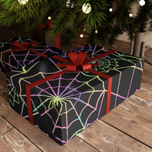 Load image into Gallery viewer, Pastel Goth Spider Web Gift Wrapping Paper | Goth Christmas | Spooky Christmas Paper| Pastel Goth Wrapping Paper 1pcs