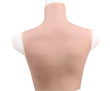 Load image into Gallery viewer, AwakenedYou A-H CUP Cotton filling Silicone Breast Shirt | Sleeveless High Collar (3 Colors) Breast Plate | For Transgender MTF, Drag Queens