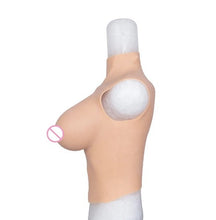 Load image into Gallery viewer, AwakenedYou C-G CUP Silicone Half-Body Breast Shirt (3 Colors) | Sleeveless Breast Plate Prosthetics | For Transgender MTF, Drag Queens