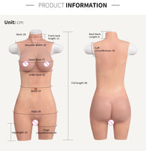 Load image into Gallery viewer, AwakenedYou D CUP Silicone 3-Quarter Jumpsuit (3 Colors) | Sleeveless Breast Plate Prosthetics | For Transgender MTF, Drag Queens