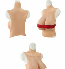 Load image into Gallery viewer, AwakenedYou Half-Body High Collar Silicone Sleeveless Breast Shirt / Breast Plate (6 Colors) | Gel filling |For Transgender MTF, Drag Queens