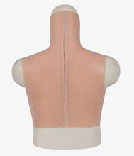 Load image into Gallery viewer, AwakenedYou High Collar Hyper-realistic Silicone Breast Shirt / Breast Plate with Zipper (4 Colors) D-Cup