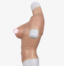 Load image into Gallery viewer, AwakenedYou New Silicone Muscular Woman Breast Plate (4 Colors) D-Cup | Silicone Prosthetics | For Cosplay, Transgender MTF, Drag Queens