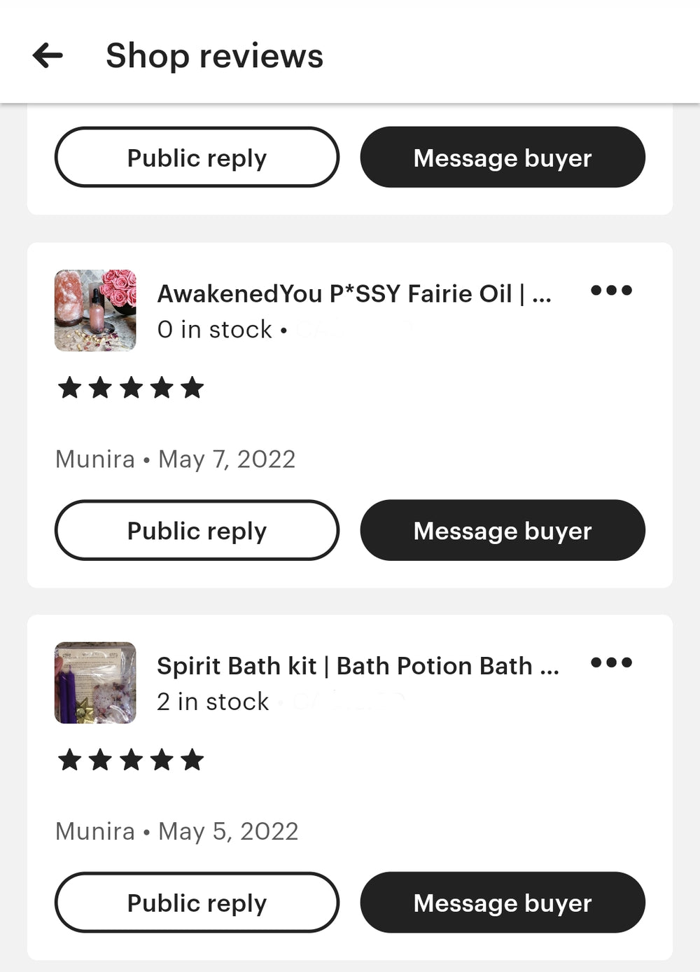 Customer review
