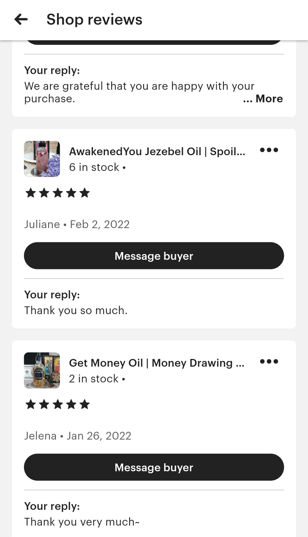 Customer review