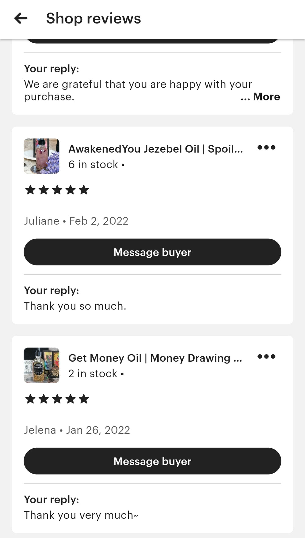 Customer review