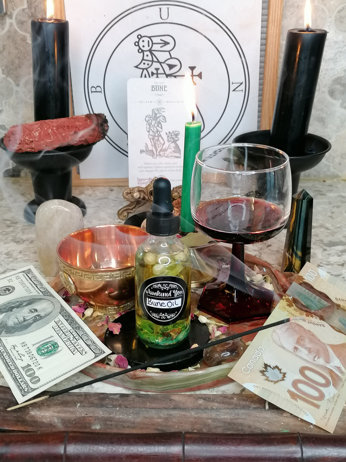 Bune Oil — Goetic Ritual Oil for Fast Wealth & Ancestor Work