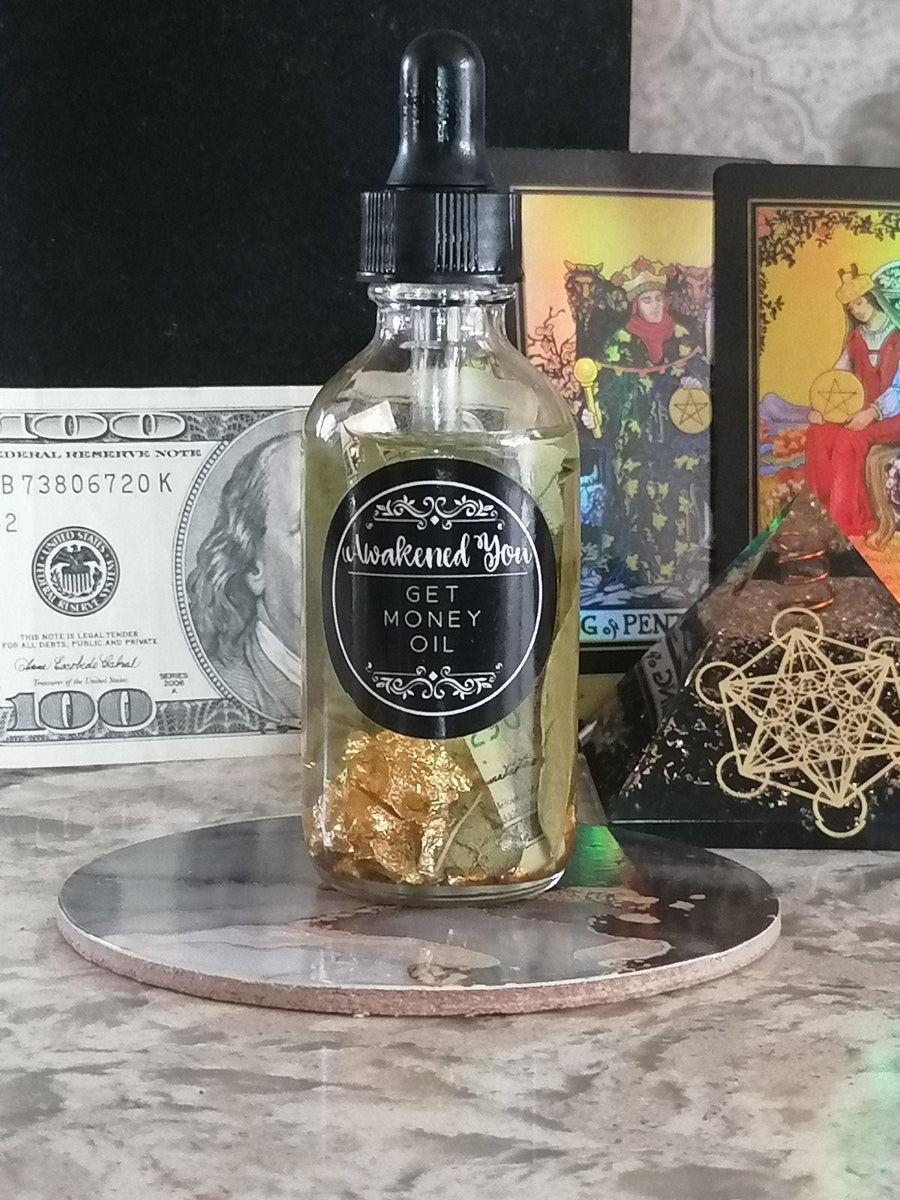 Get Money Oil with gold flakes