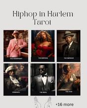 Load image into Gallery viewer, Hiphop Tarot Harlem Renaissance Major Arcana | 22 Tarot Size Cards | Black Art Images Oracle | Black Tarot | African Tarot Christmas Gift
