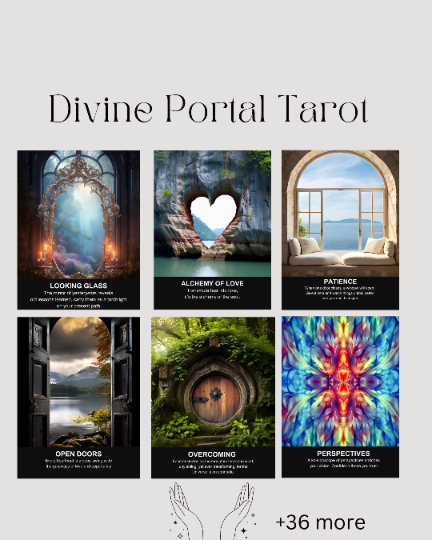 DIVINE SOUL PORTALS Oracle Deck of Higher Wisdom Messages Tarot Card Set| Oracle Tarot Cards