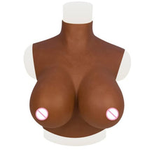 Load image into Gallery viewer, AwakenedYou Realistic Silicone Sleeveless Breast Shirt / Breast Plate (Color: Brown) | Silicone Prosthetics | Transgender MTF, Drag Queens
