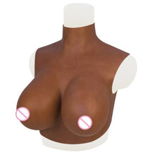 Load image into Gallery viewer, AwakenedYou Realistic Silicone Sleeveless Breast Shirt / Breast Plate (Color: Brown) | Silicone Prosthetics | Transgender MTF, Drag Queens
