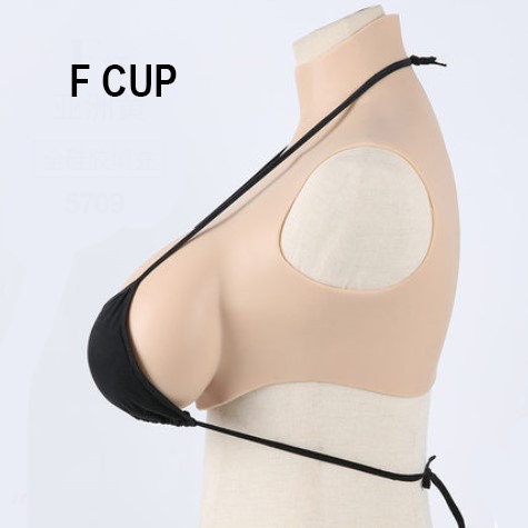 AwakenedYou Silicone Breast Shirt | Sleeveless High Collar (Color: Beige) Breast Plate| Holiday gift | happy Easter gift