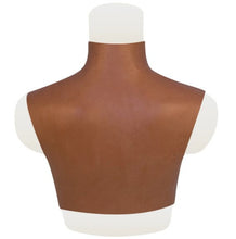 Load image into Gallery viewer, AwakenedYou Realistic Silicone Sleeveless Breast Shirt / Breast Plate (Color: Brown) | Silicone Prosthetics | Transgender MTF, Drag Queens
