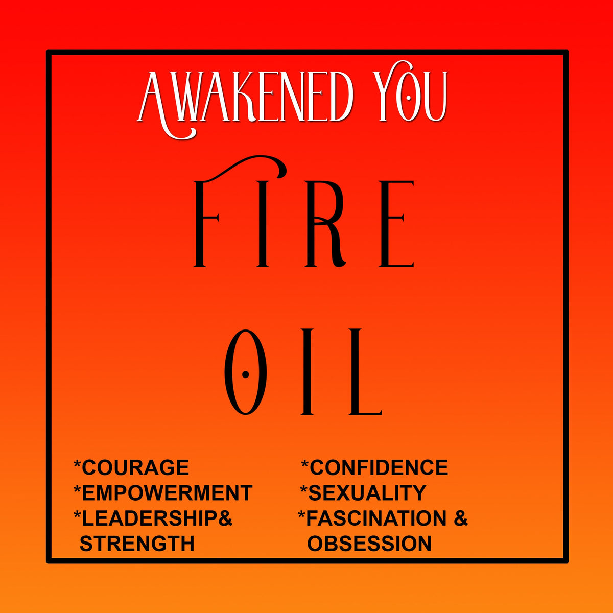 Fire Element Oil — Passion, Willpower & Banishing (Aries · Leo · Sagittarius)