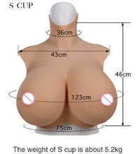 Load image into Gallery viewer, AwakenedYou Big S-CUP Silicone Sleeveless Breast Shirt / Breast Plate (6 Colors) | Silicone Prosthetics | For Transgender MTF, Drag Queens
