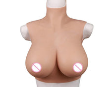 Load image into Gallery viewer, AwakenedYou C-H CUP Silicone Breast Shirt (3 Colors) | Sleeveless Breast Plate Prosthetics | For Transgender MTF, Drag Queens
