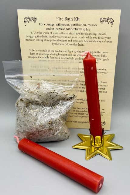 Fire Element Ritual Bath Kit — Courage, Willpower & Purification